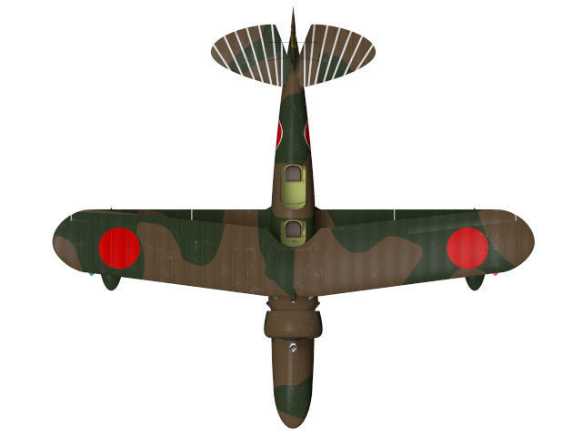 Nakajima  E8N Dave 3D model_7