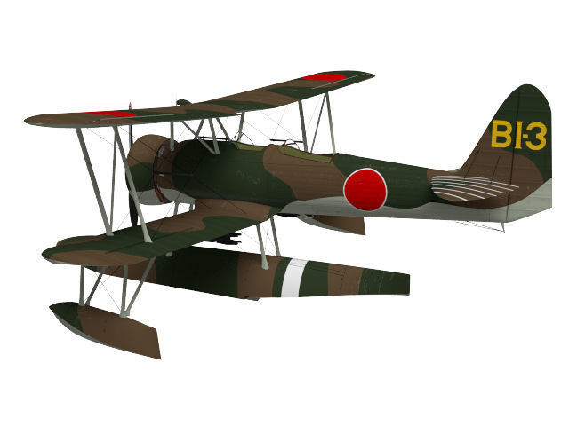 Nakajima  E8N Dave 3D model_2