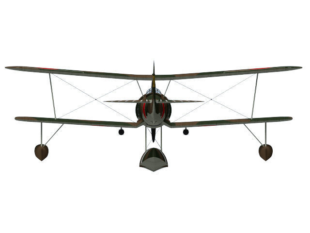 Nakajima  E8N Dave 3D model_6