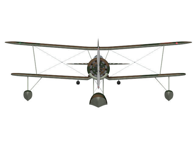 Nakajima  E8N Dave 3D model_5