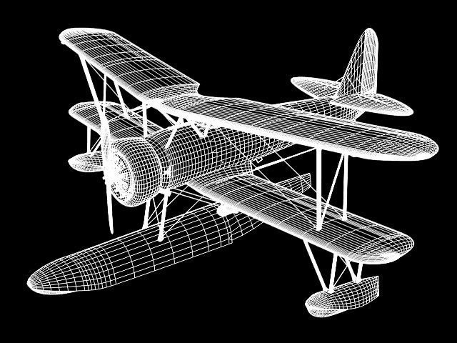 Nakajima  E8N Dave 3D model_9