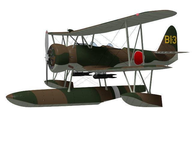 Nakajima  E8N Dave 3D model_1