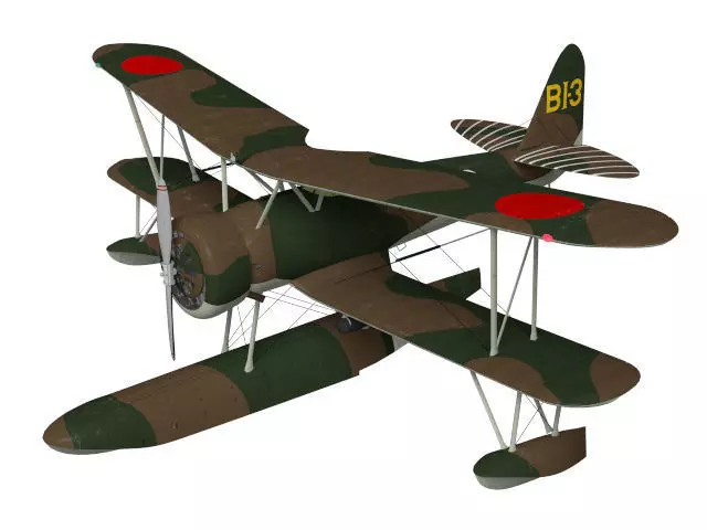 Nakajima  E8N Dave 3D model_0