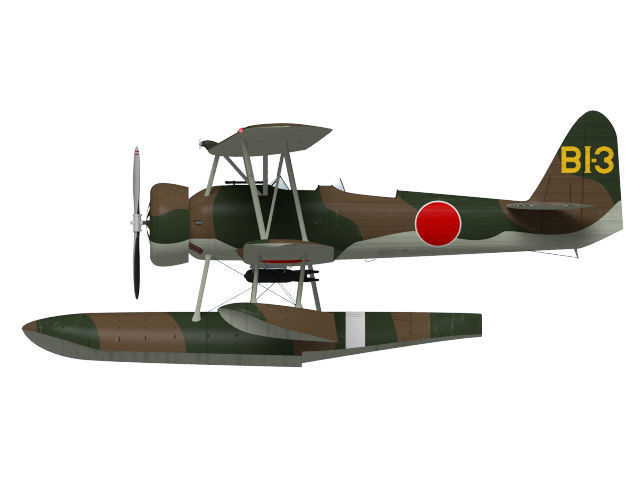 Nakajima  E8N Dave 3D model_4