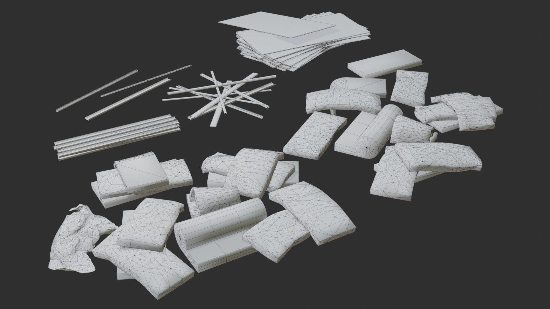Plaster Plates and Insulations Low-poly 3D model_12