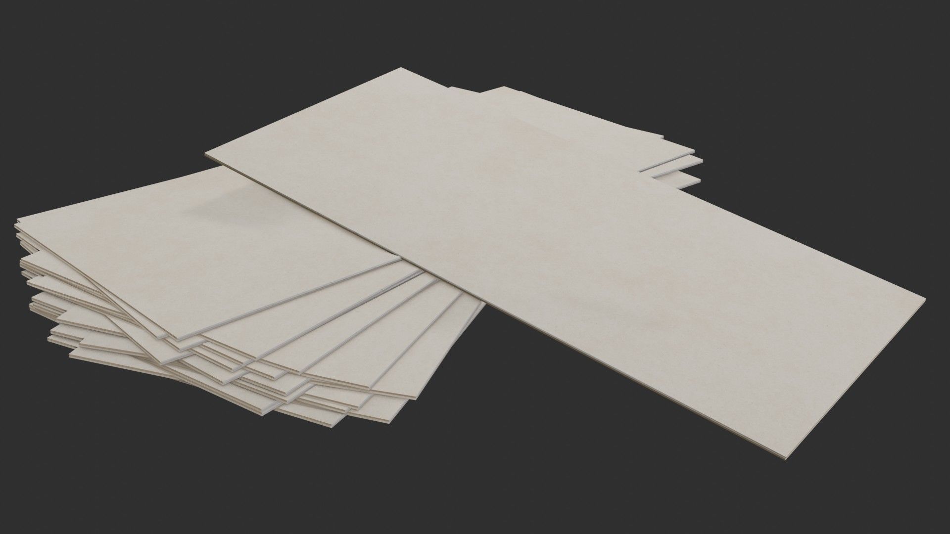 Plaster Plates and Insulations Low-poly 3D model_7