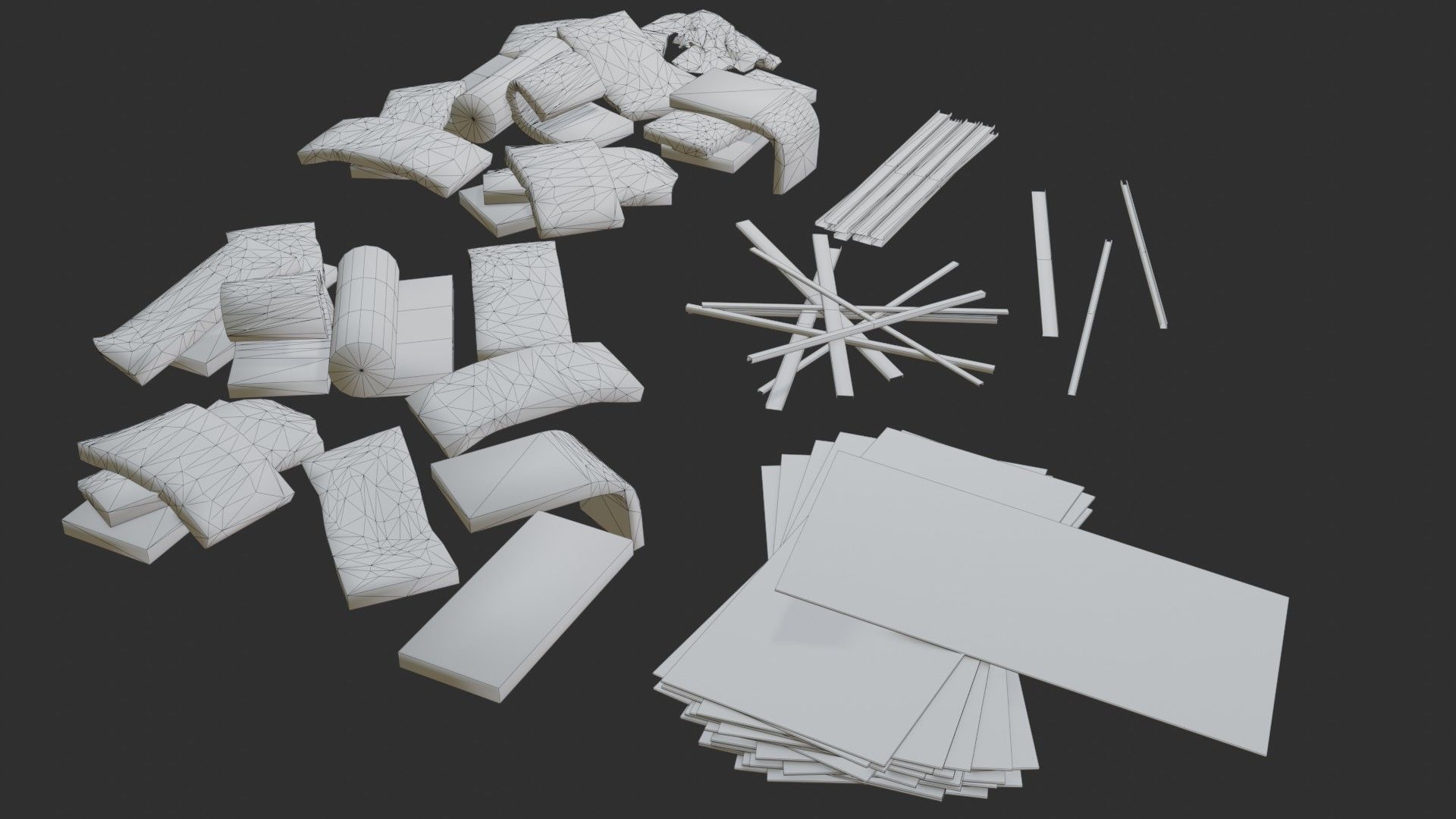 Plaster Plates and Insulations Low-poly 3D model_14