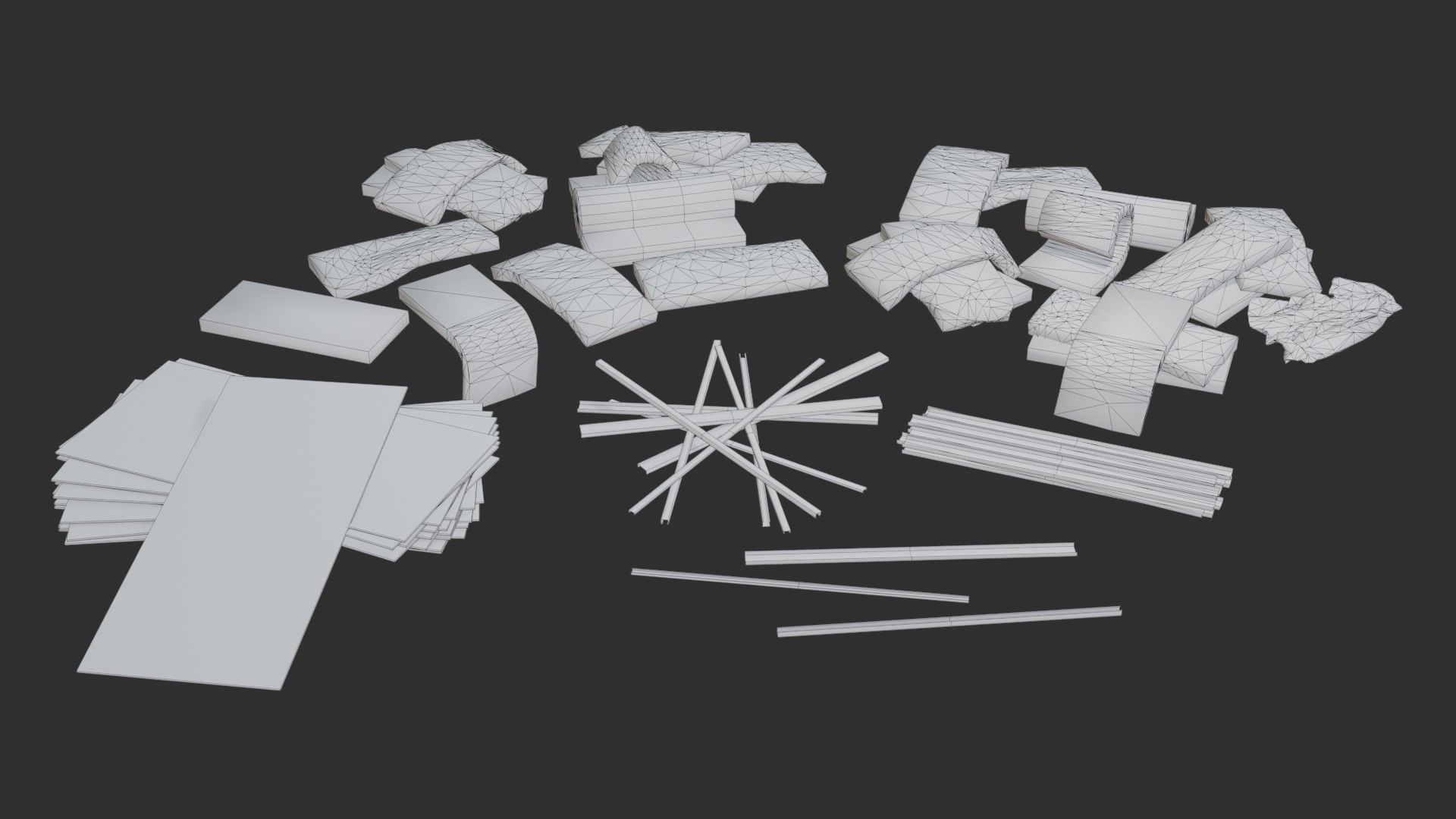 Plaster Plates and Insulations Low-poly 3D model_15
