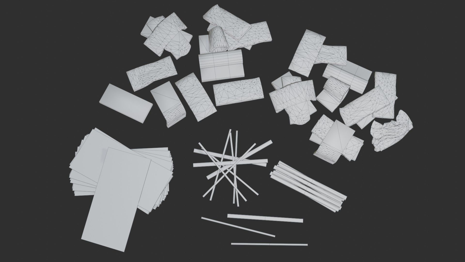 Plaster Plates and Insulations Low-poly 3D model_16