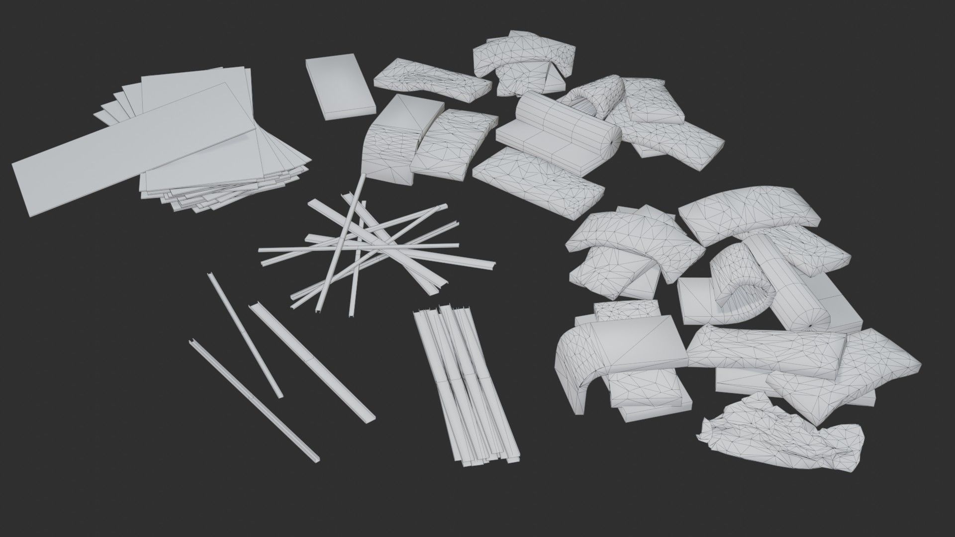 Plaster Plates and Insulations Low-poly 3D model_11