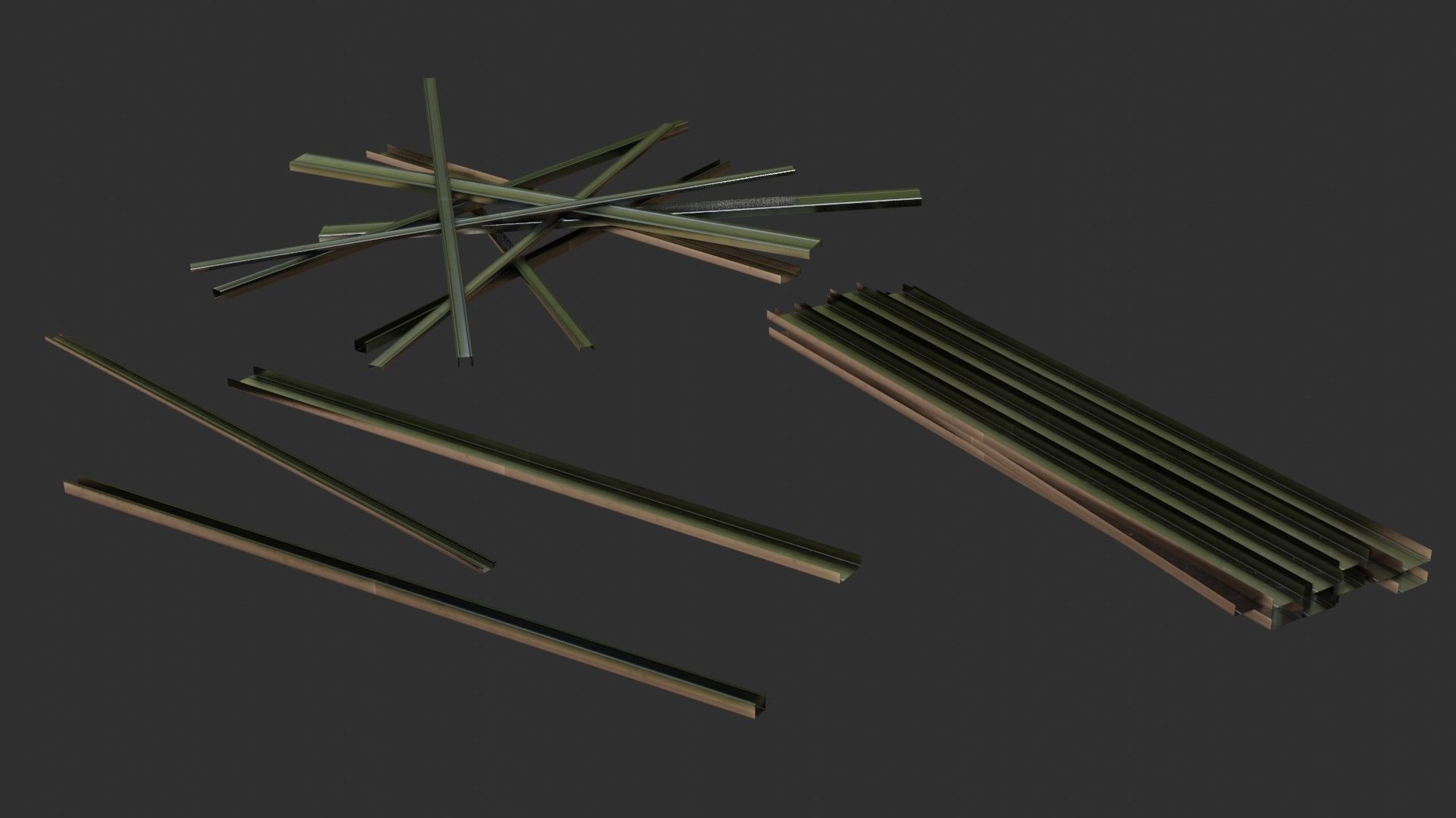 Plaster Plates and Insulations Low-poly 3D model_8