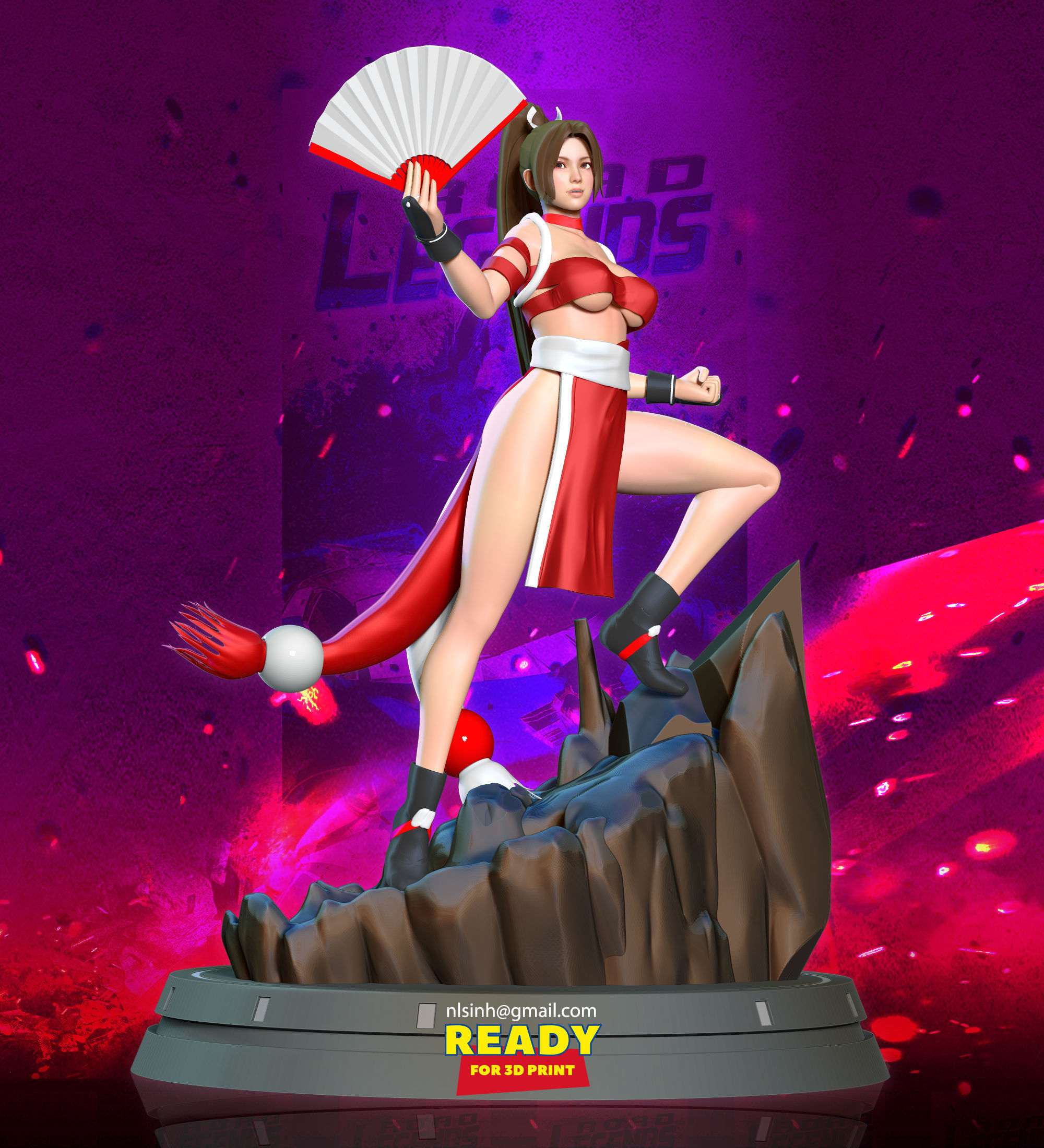 Mai Shiranui 3D print model_22