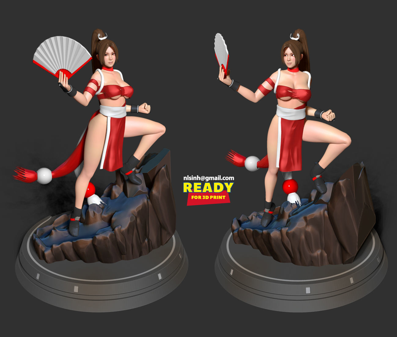 Mai Shiranui 3D print model_5