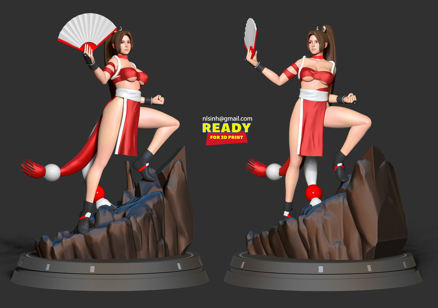 Mai Shiranui 3D print model_1