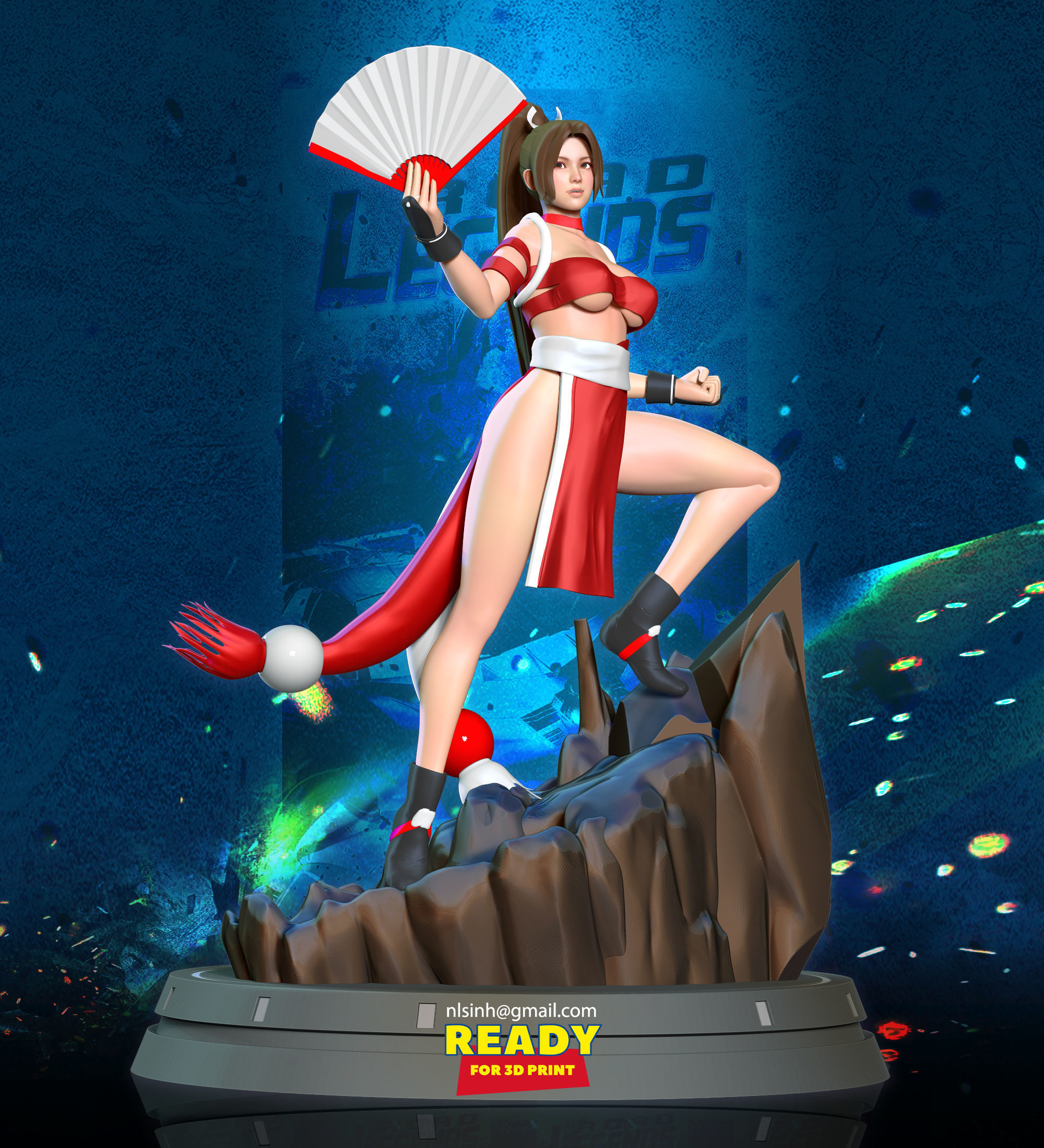 Mai Shiranui 3D print model_4