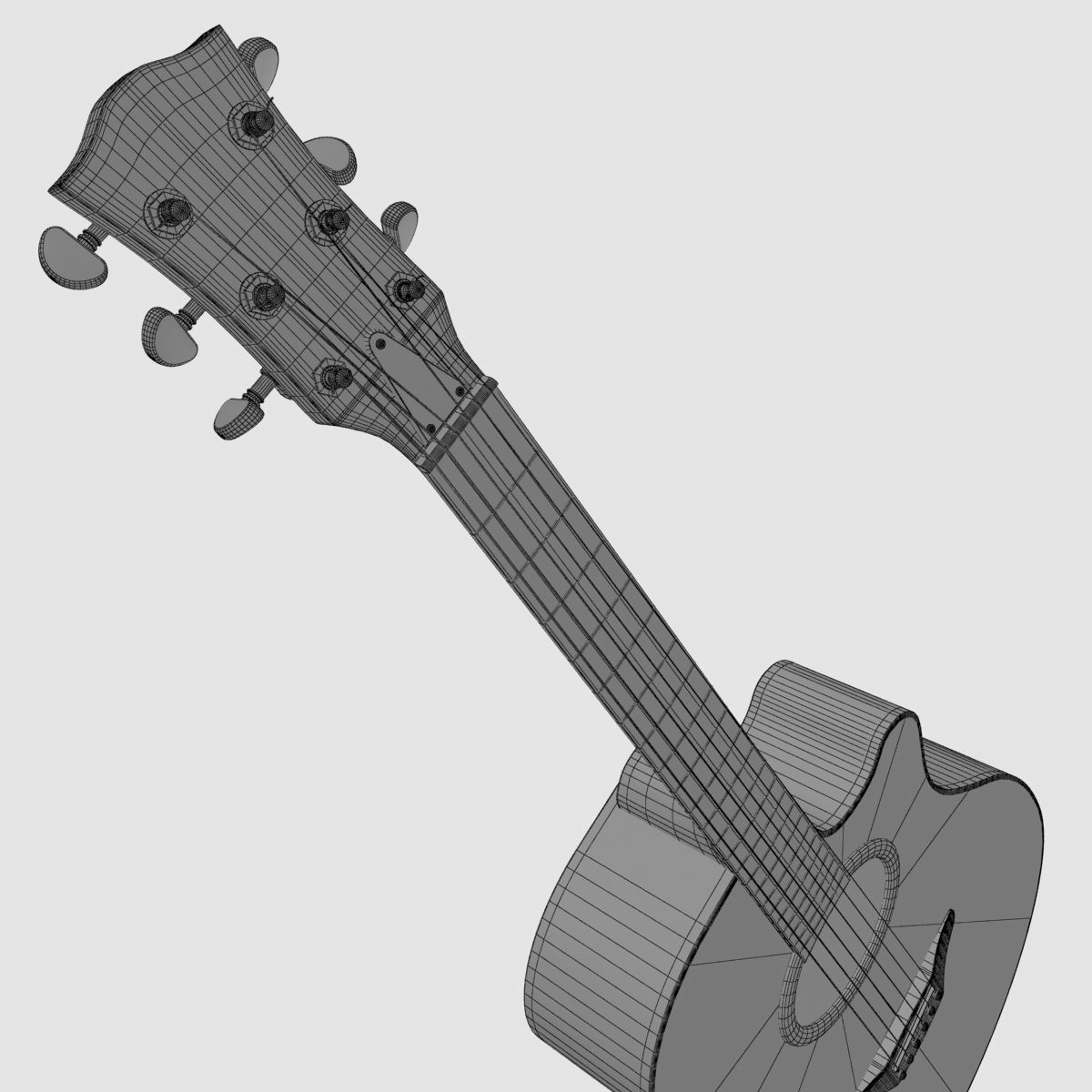 Acoustic Guitar Yamaha APX 3D model_8