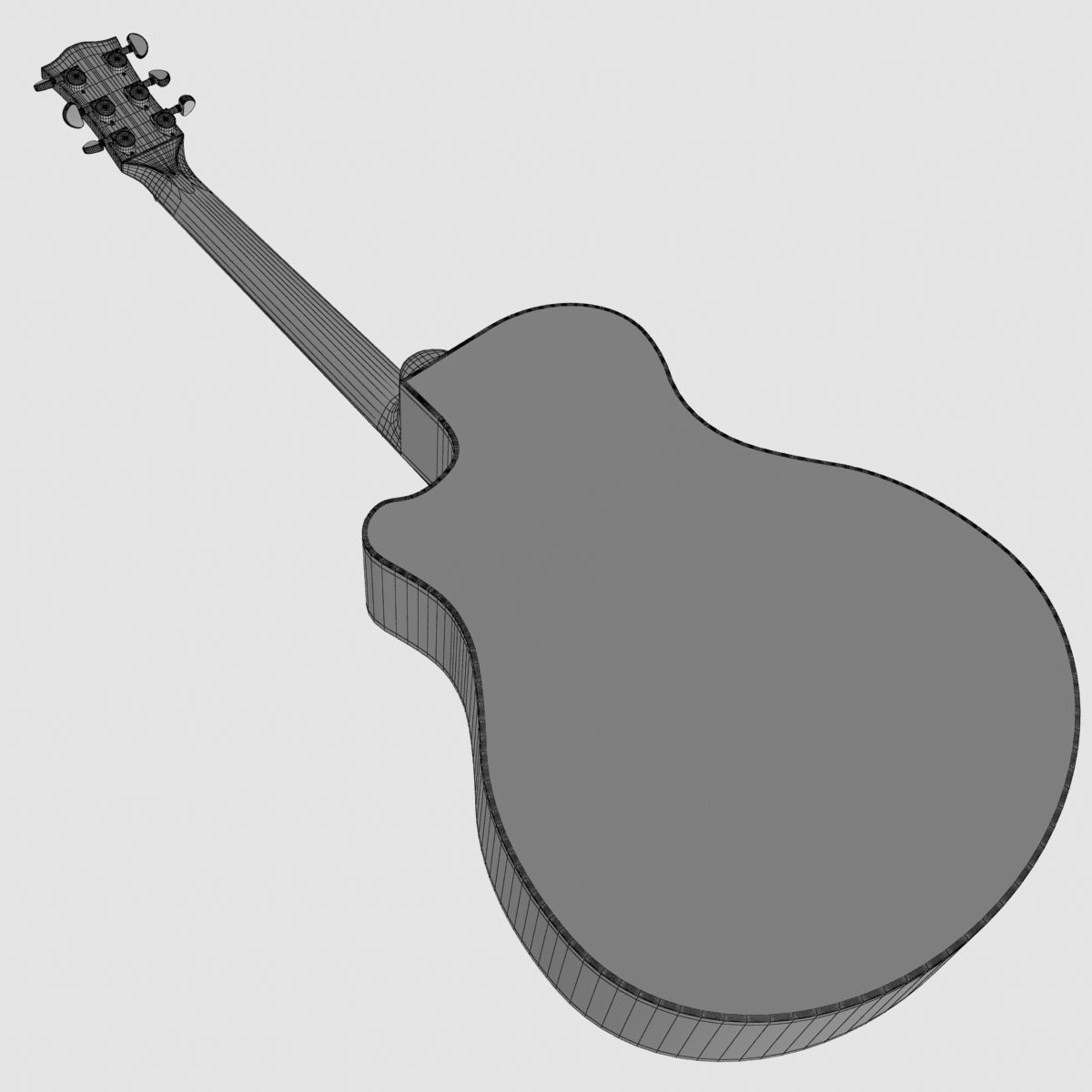 Acoustic Guitar Yamaha APX 3D model_10