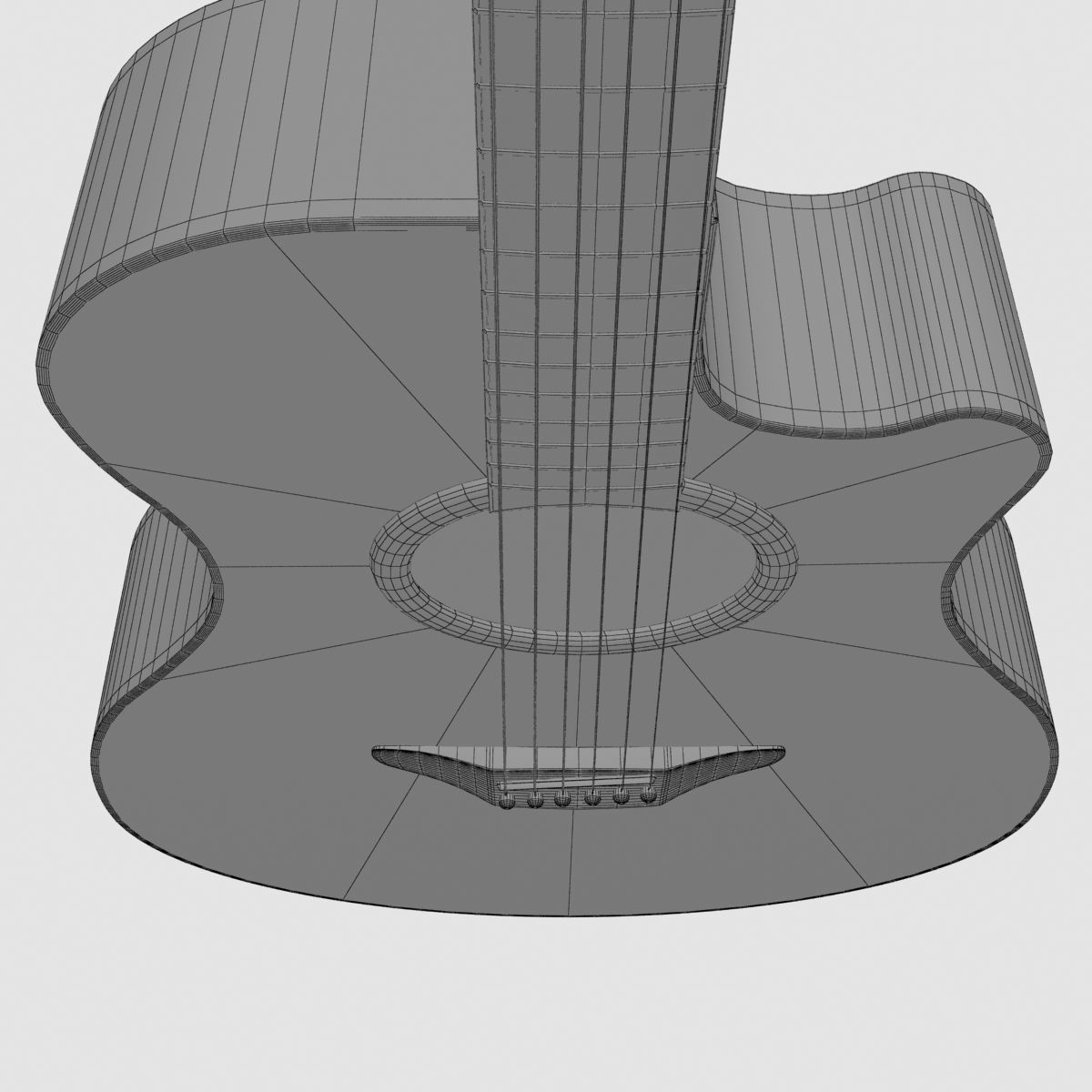 Acoustic Guitar Yamaha APX 3D model_13