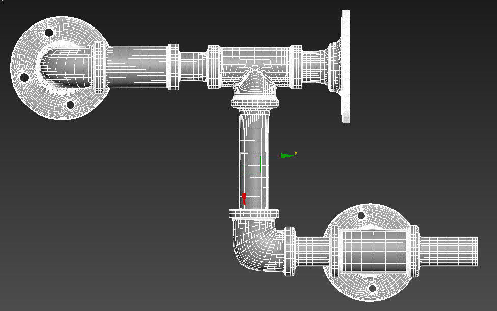 pipe  assembly 3D model_1