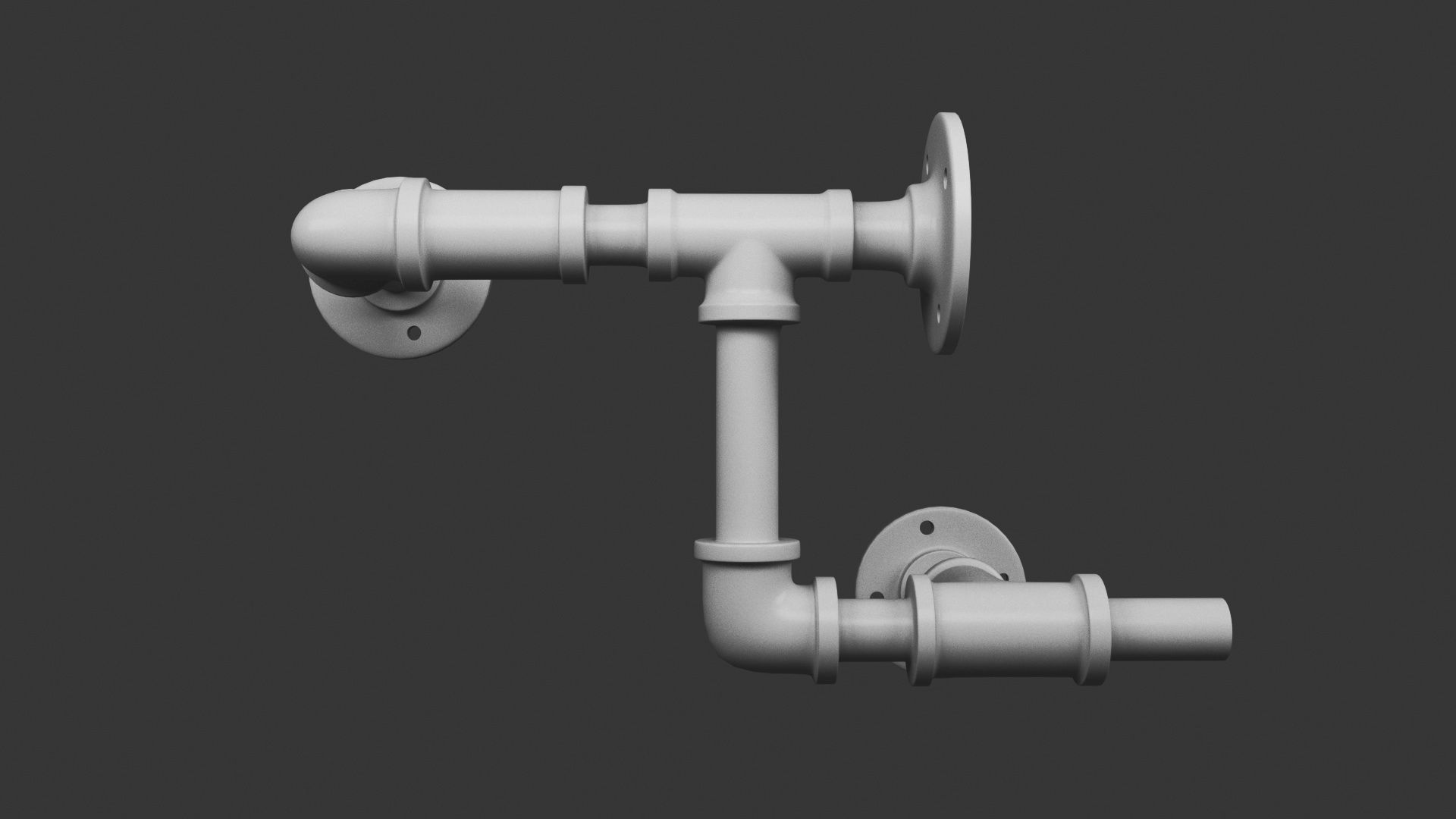 pipe  assembly 3D model_4