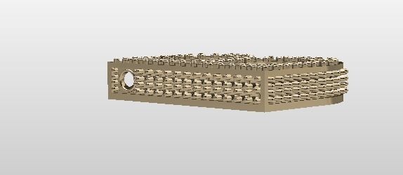 B pendant necklace with gems 3D print model_4