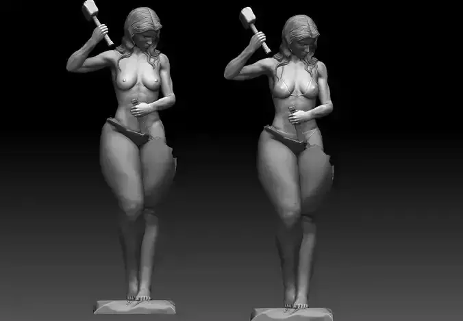 Woman Sport and fitness 3d model  3D print model