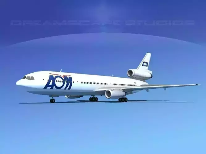 Douglas DC-10 AOM 3D model