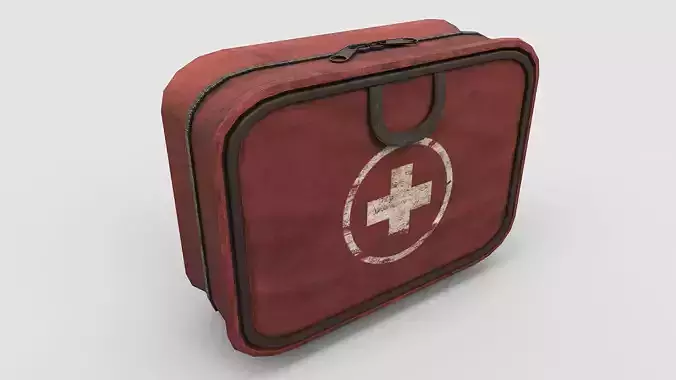 Medkit first aid kit Low-poly 3D model