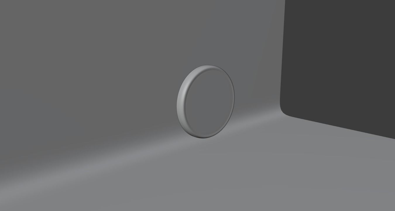 Clock hanging on wall Low-poly 3D model_11