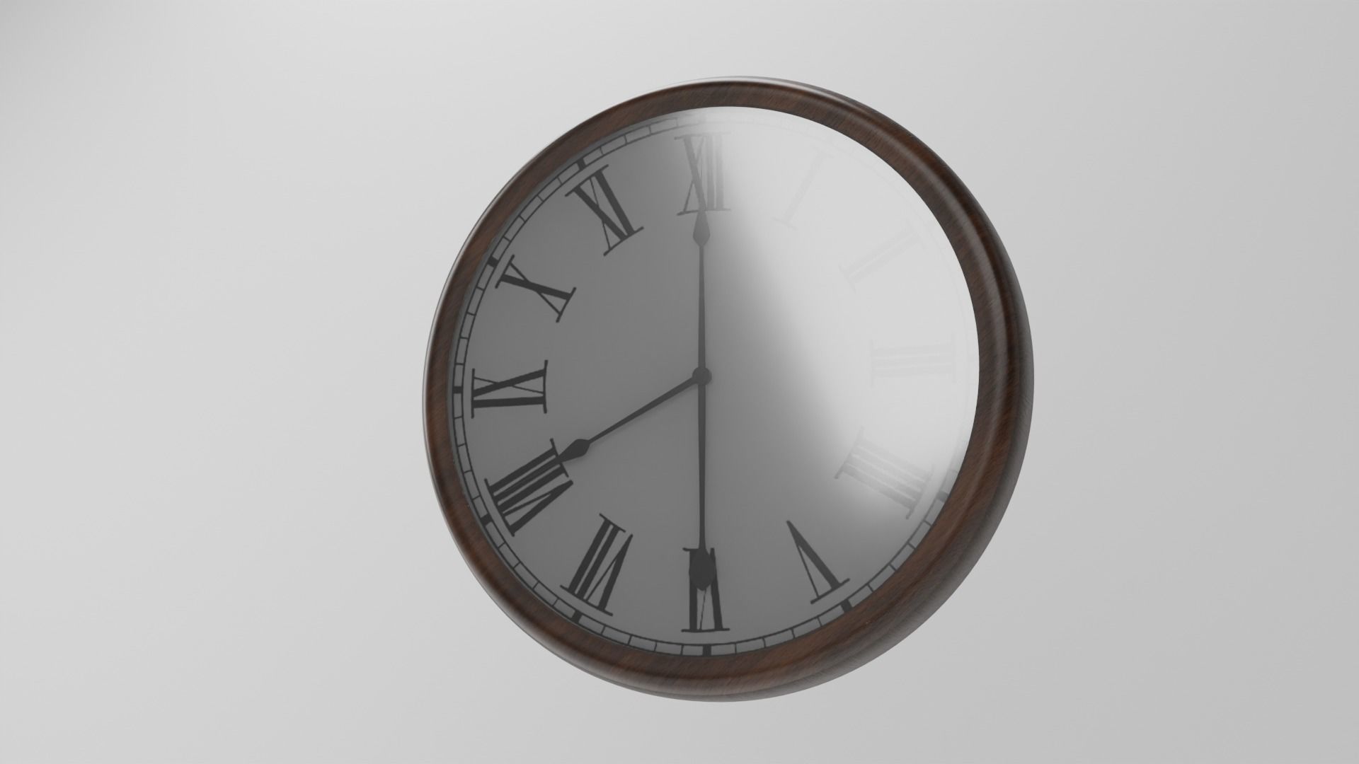 Clock hanging on wall Low-poly 3D model_6