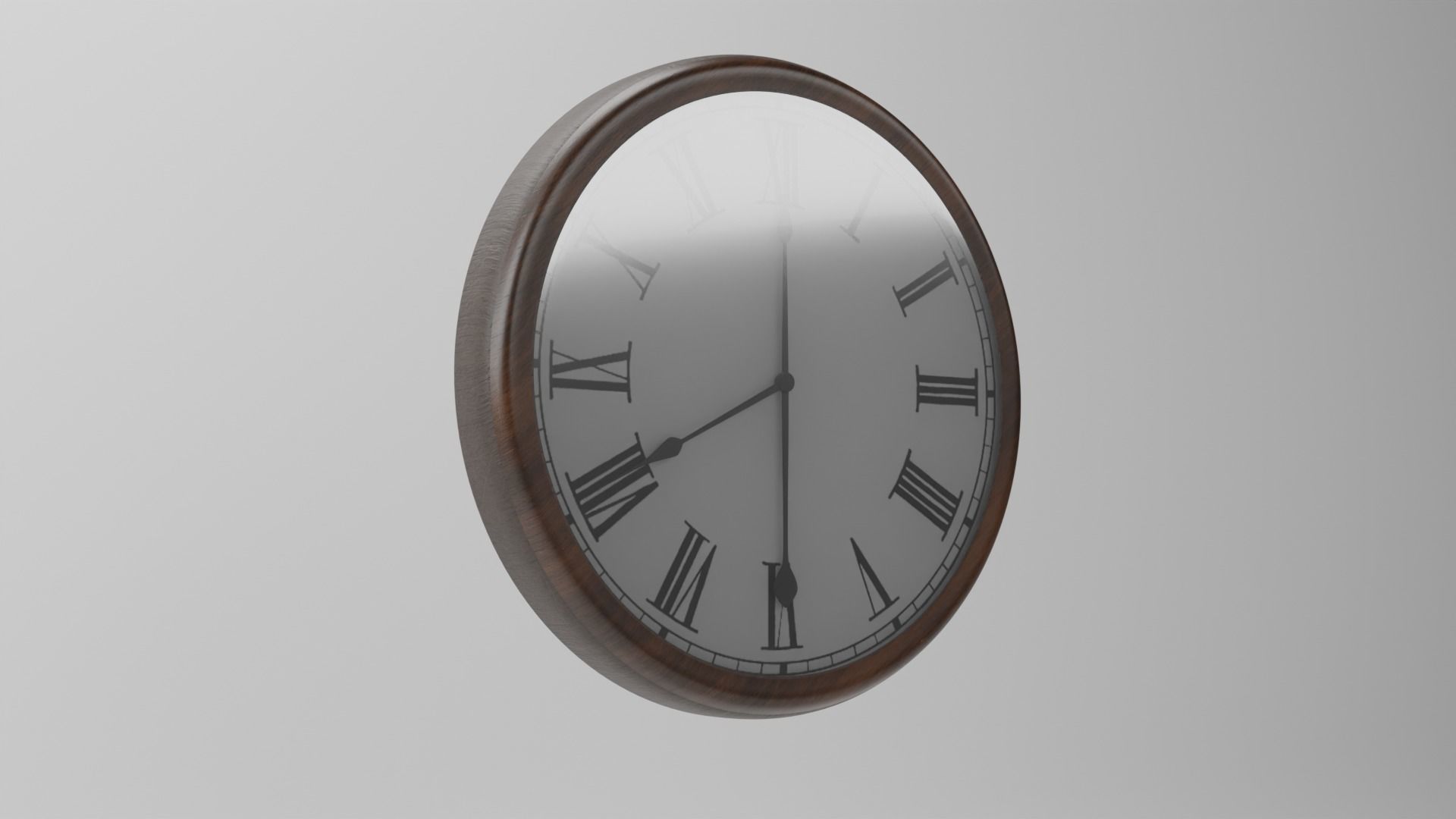 Clock hanging on wall Low-poly 3D model_7