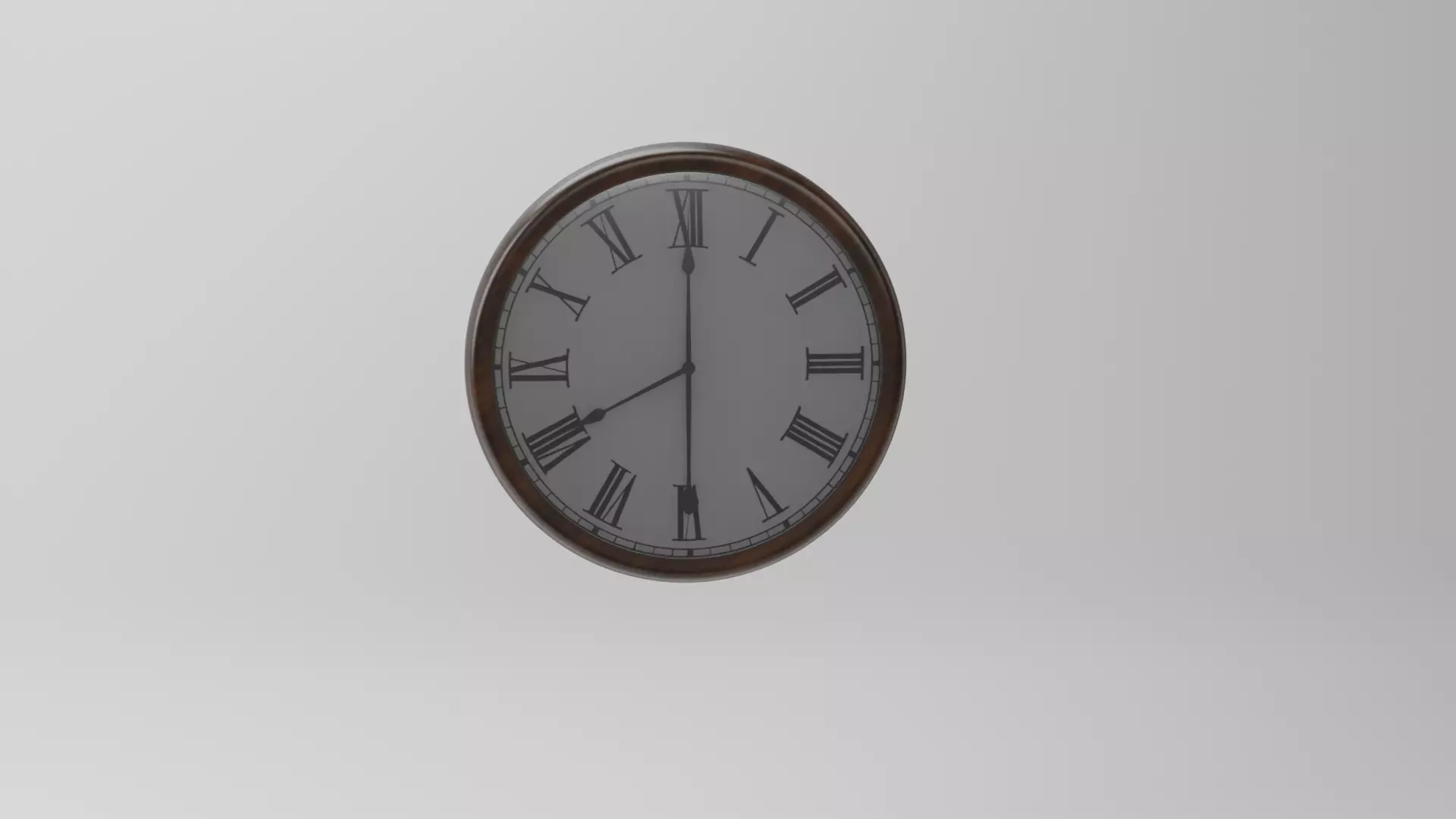 Clock hanging on wall Low-poly 3D model_0