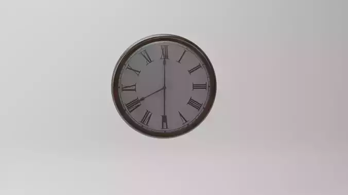 Clock hanging on wall