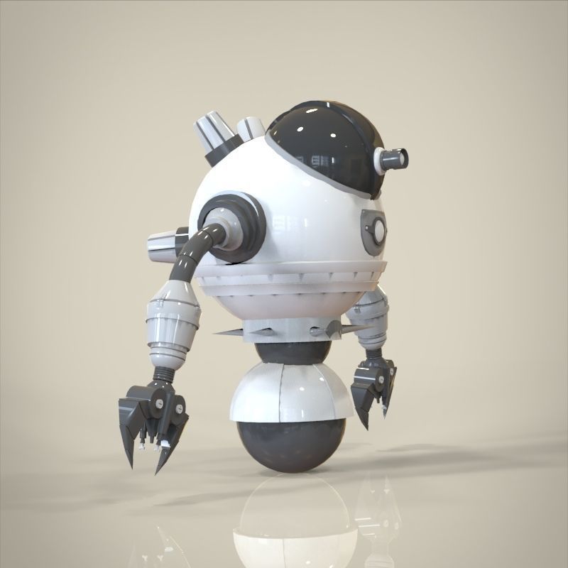 Robot with arms and legs 3D model_1