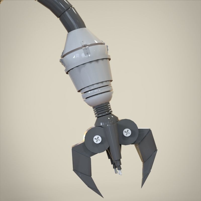 Robot with arms and legs 3D model_6