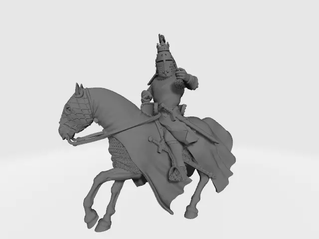 Danish King Valdemar medieval king 3D print model_0