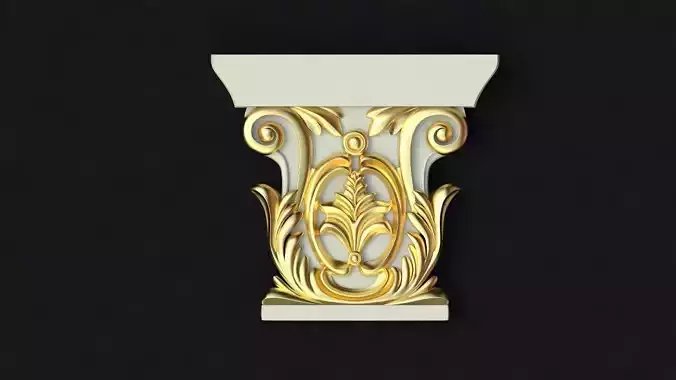 pilaster ornate gold column