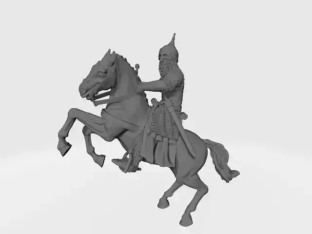 Heavy armoured Russian mounted knight