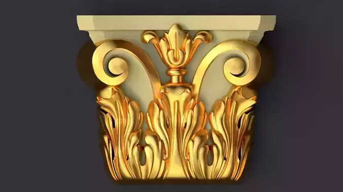 pilaster golden ornate column
