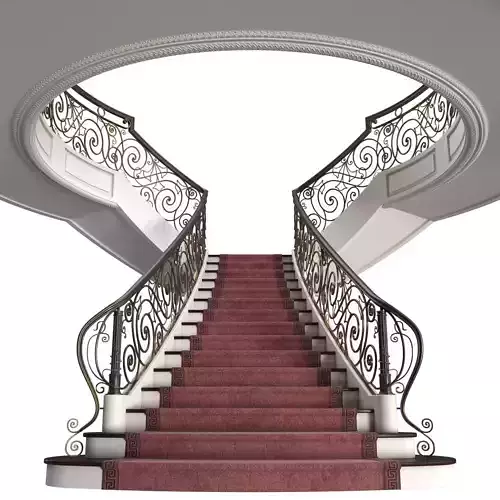 Mansion staircase 3D model
