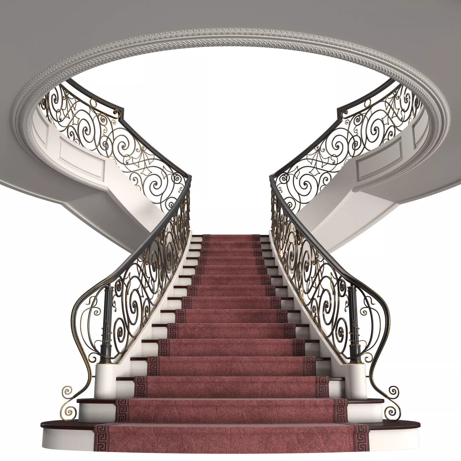 Mansion staircase 3D model_0