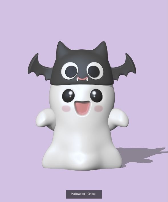 Halloween ghost 3D Model Collection_1
