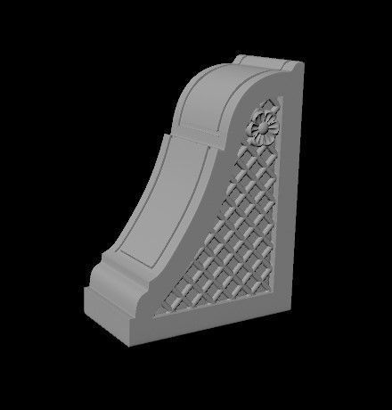pilaster bookend 3D model_1