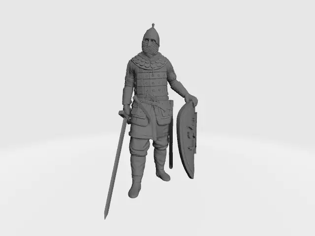 Medieval noble russian knight 3D print model_0