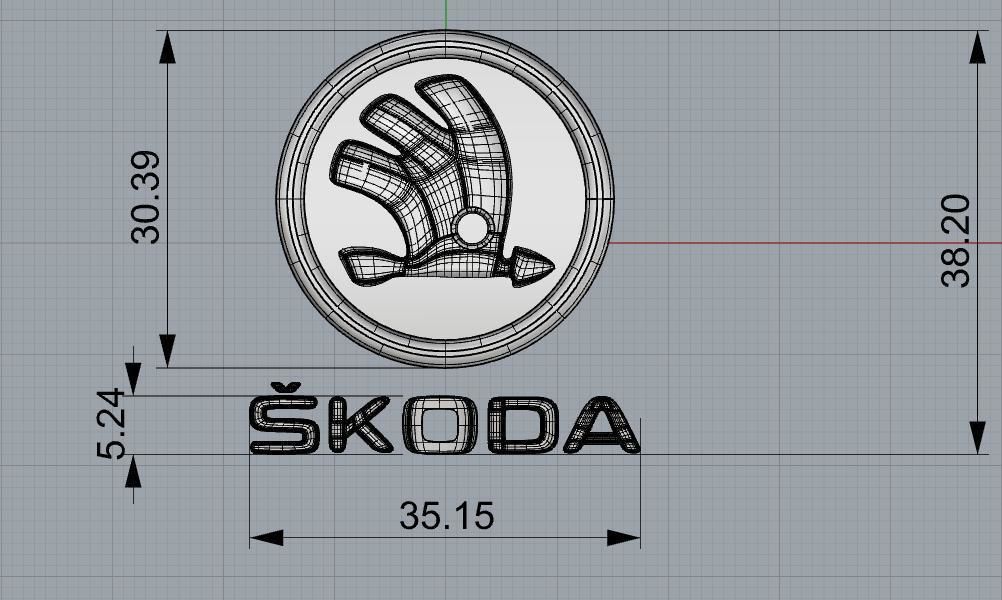 Skoda logo 3D print model_8