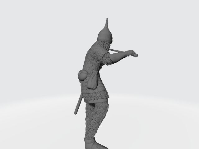 Medieval heavy russian knight with sword 3D print model_2