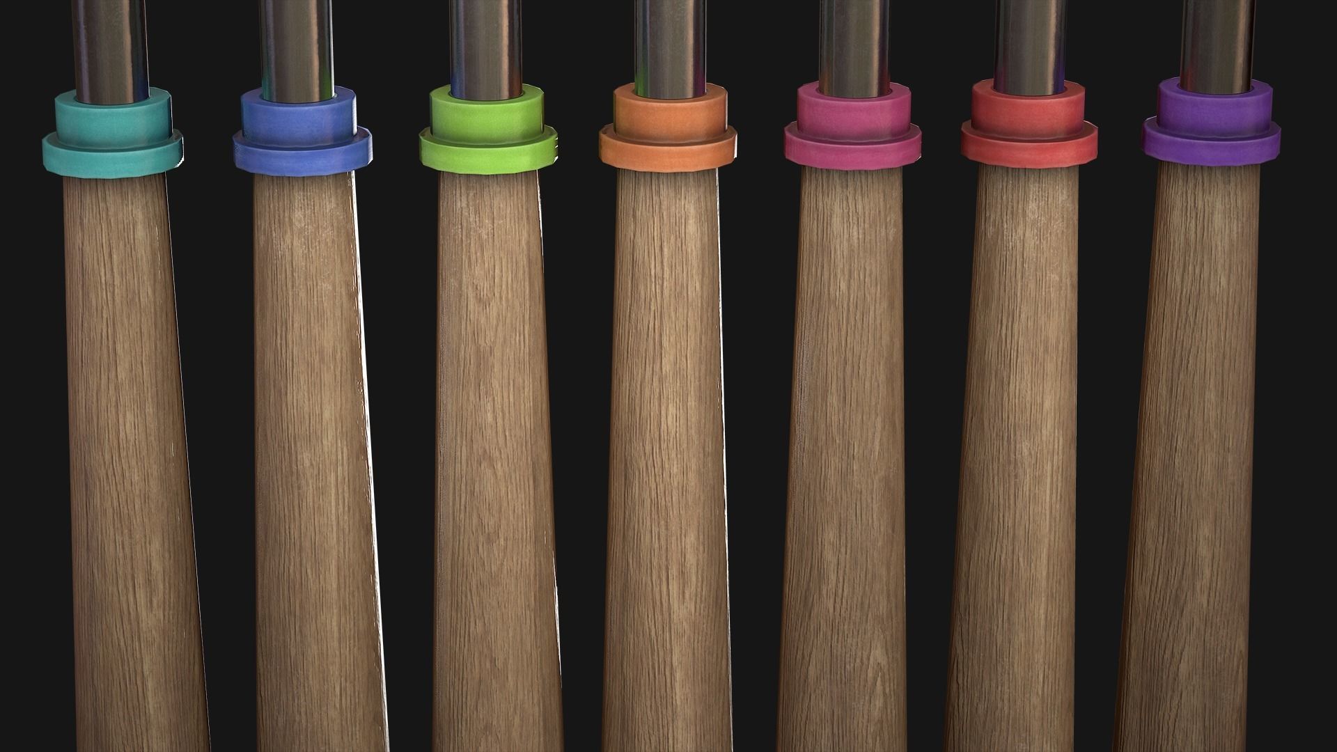 Marshmallow Roasting Sticks Low-poly 3D model_14