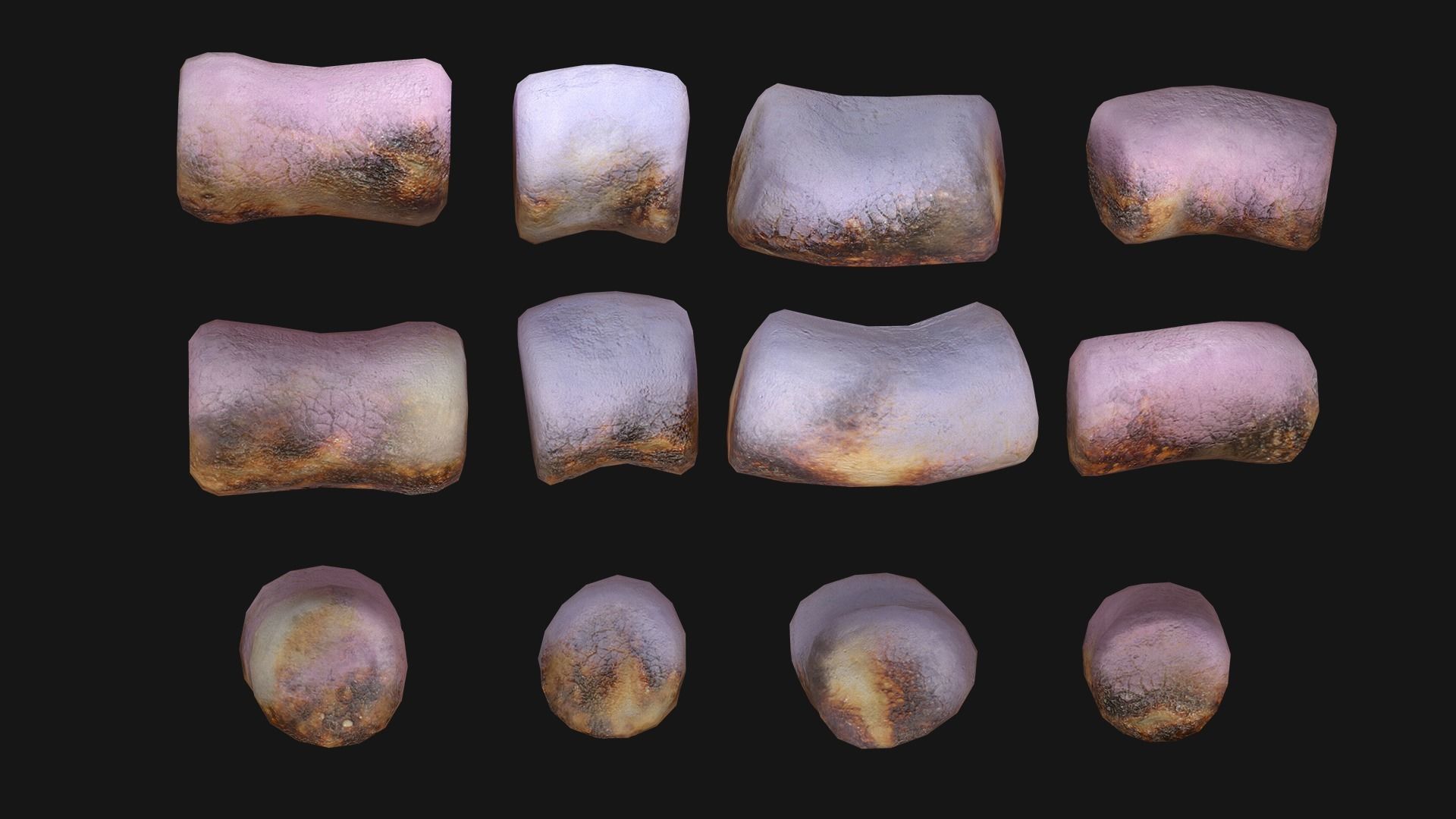 Marshmallow Roasting Sticks Low-poly 3D model_3