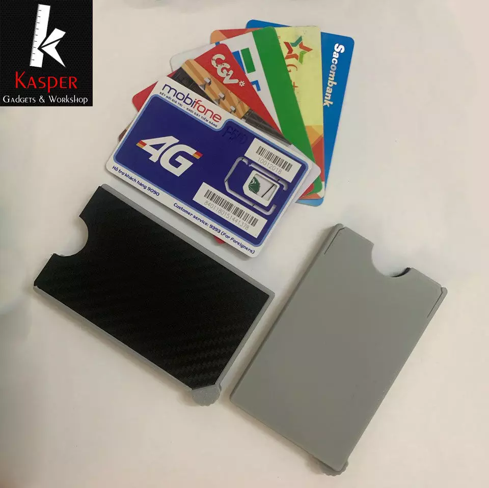 Pocket card holder wallet - Plastic bank card holder 3D print model_0