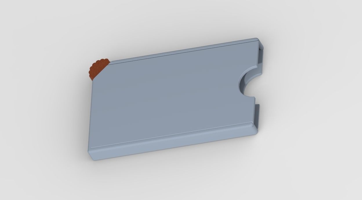 Pocket card holder wallet - Plastic bank card holder 3D print model_3